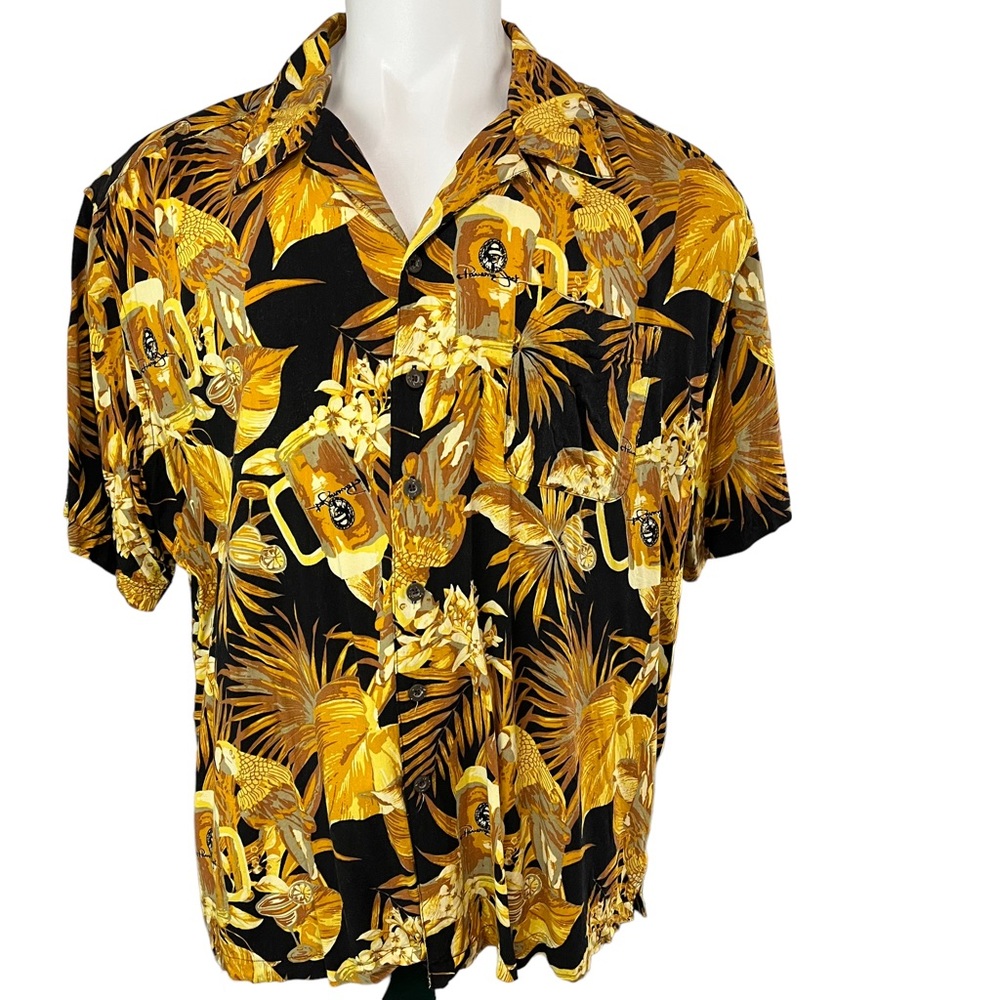 Hawaiian Shirt Panama Jack Parrots and Cocktails  SZ 2XL (608)